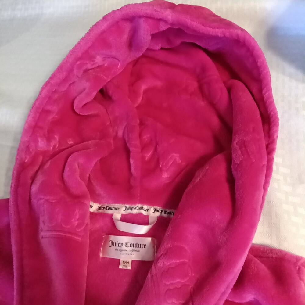 Juicy Couture Women's Pink Crown Robe Size S/M Y2K 2000s Barbiecore Glam Luxury - Picture 4 of 6